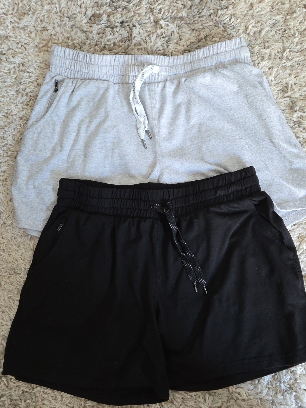 Pacific Trail Women's Athletic Drawstring Shorts - Black & Light Gray